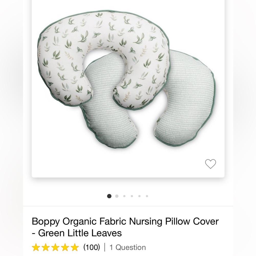 New two-sided organic fabric boppy slipcover